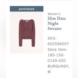 Abercrombie & Fitch Knit Cropped Sweater Size Medium